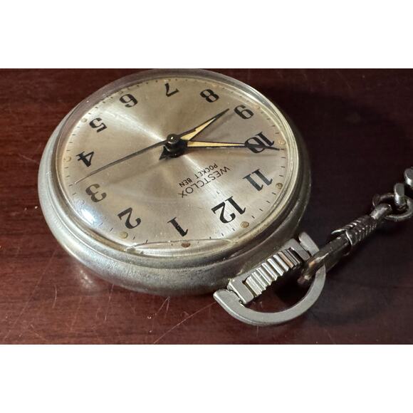 Vintage Westclox Pocket Ben Pocket Watch Made in USA - Untested - Picture 4 of 9